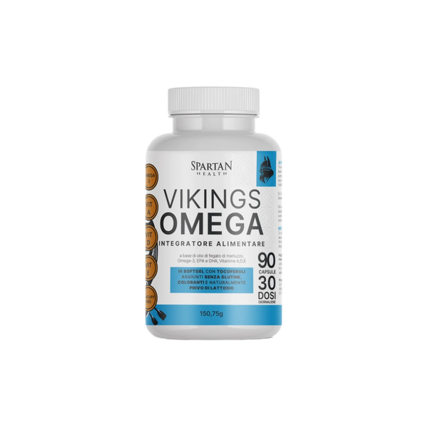 Vikings Omega, olio di fegato di merluzzo ricco di omega-3 in capsule